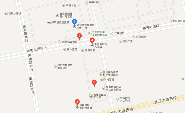 富顺县瑞祥商贸城交通路线指引图片