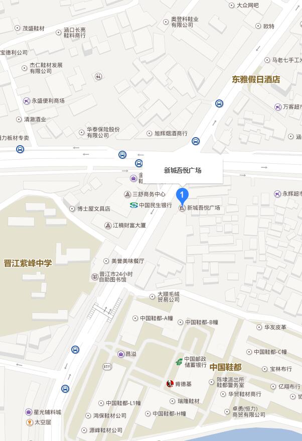 晋江市新城吾悦广场交通路线指引图片